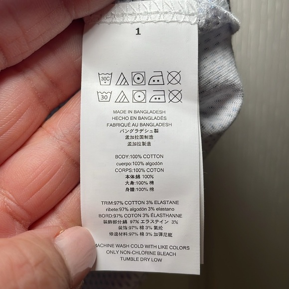 Michael Kors white with blue print T-shirt sz S - Picture 6 of 6